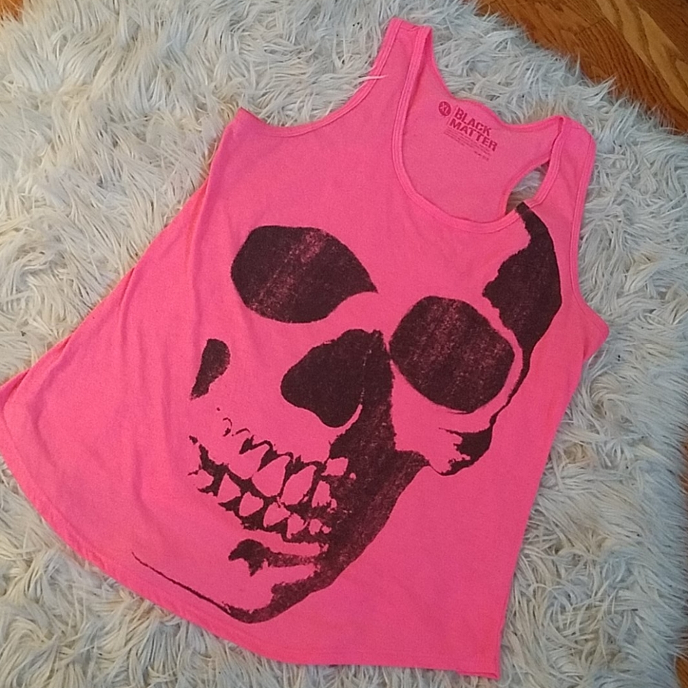 Hot Pink Skull Tank